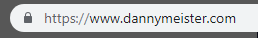 browser shows dannymeister.com is secure